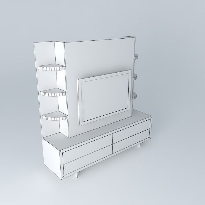 TV Unit 3D model_3