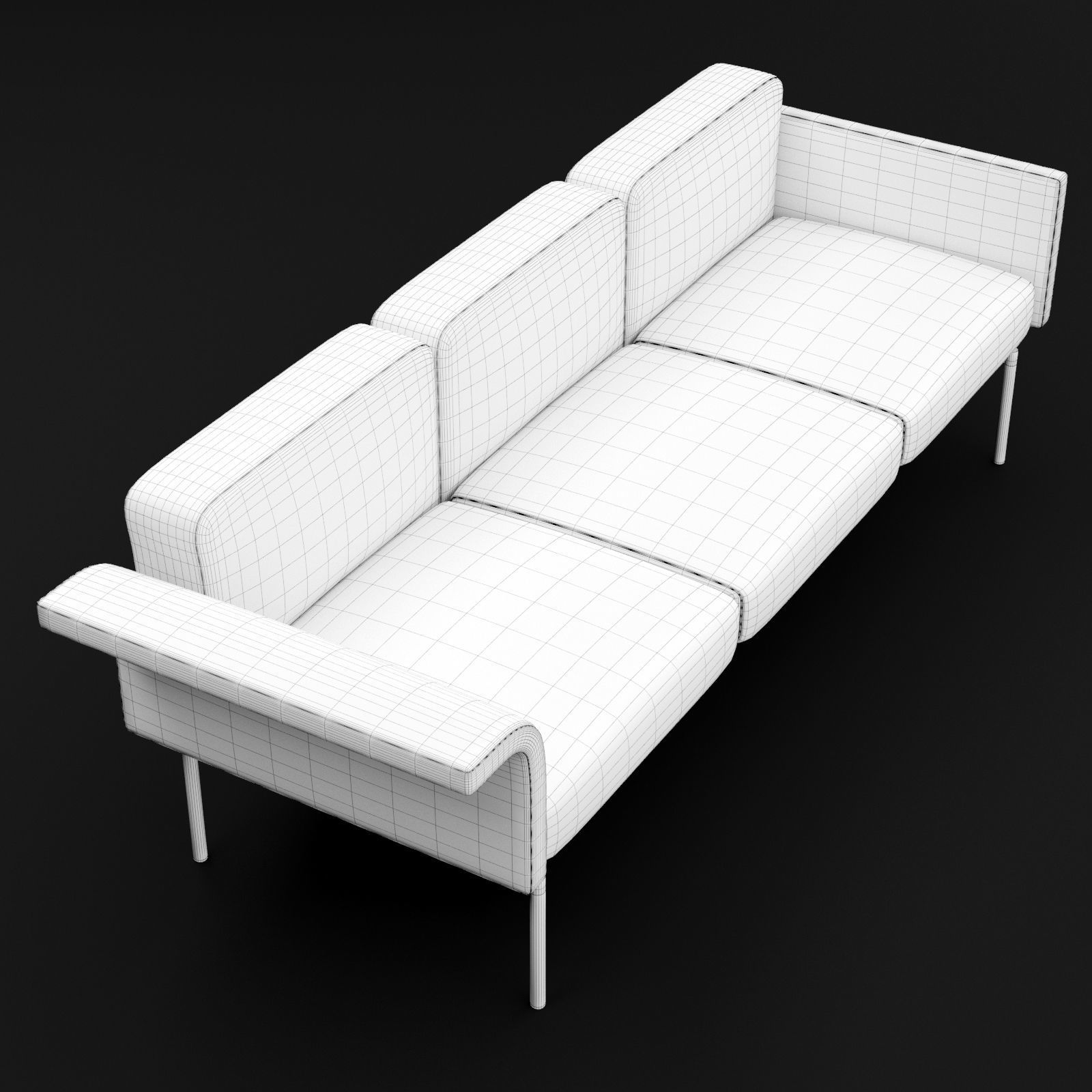 Sofa mabel triple BT design 3D model_13