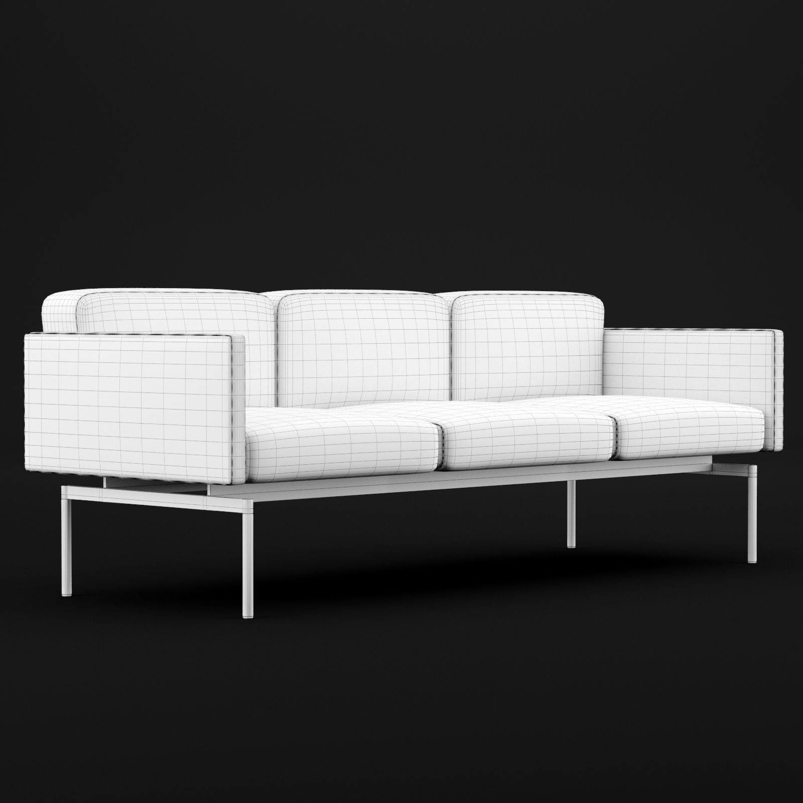 Sofa mabel triple BT design 3D model_9