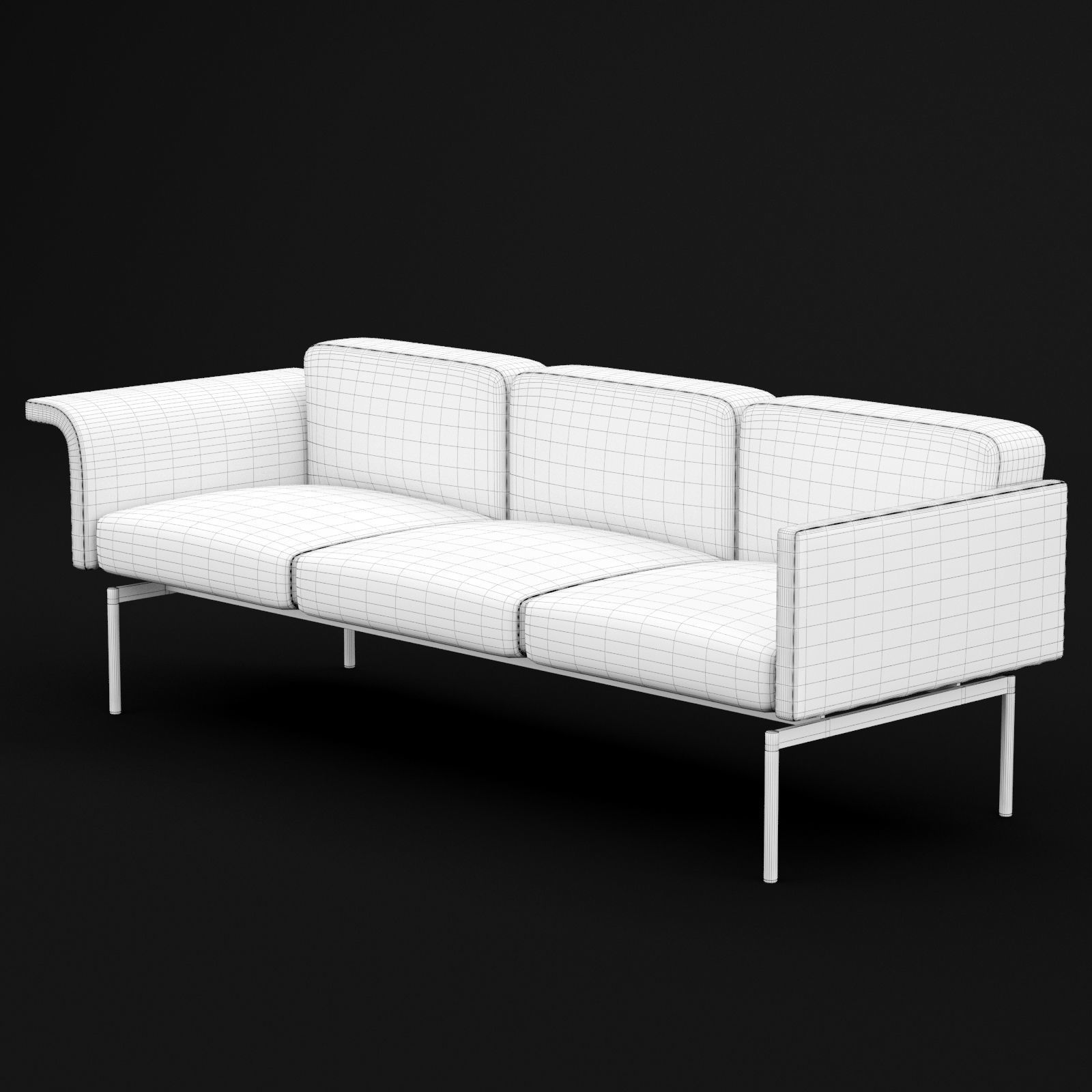 Sofa mabel triple BT design 3D model_11