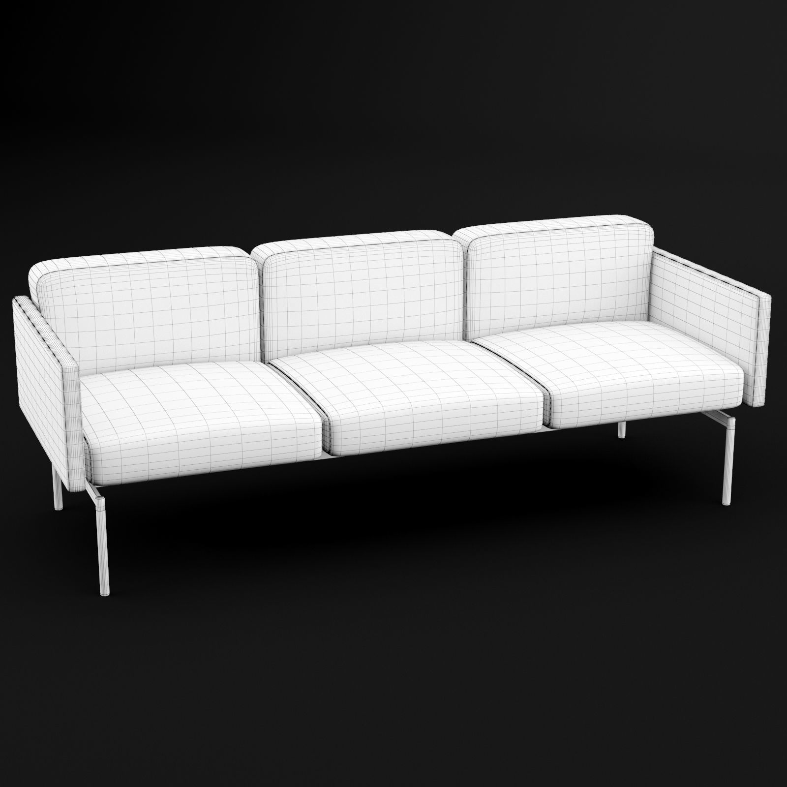 Sofa mabel triple BT design 3D model_7