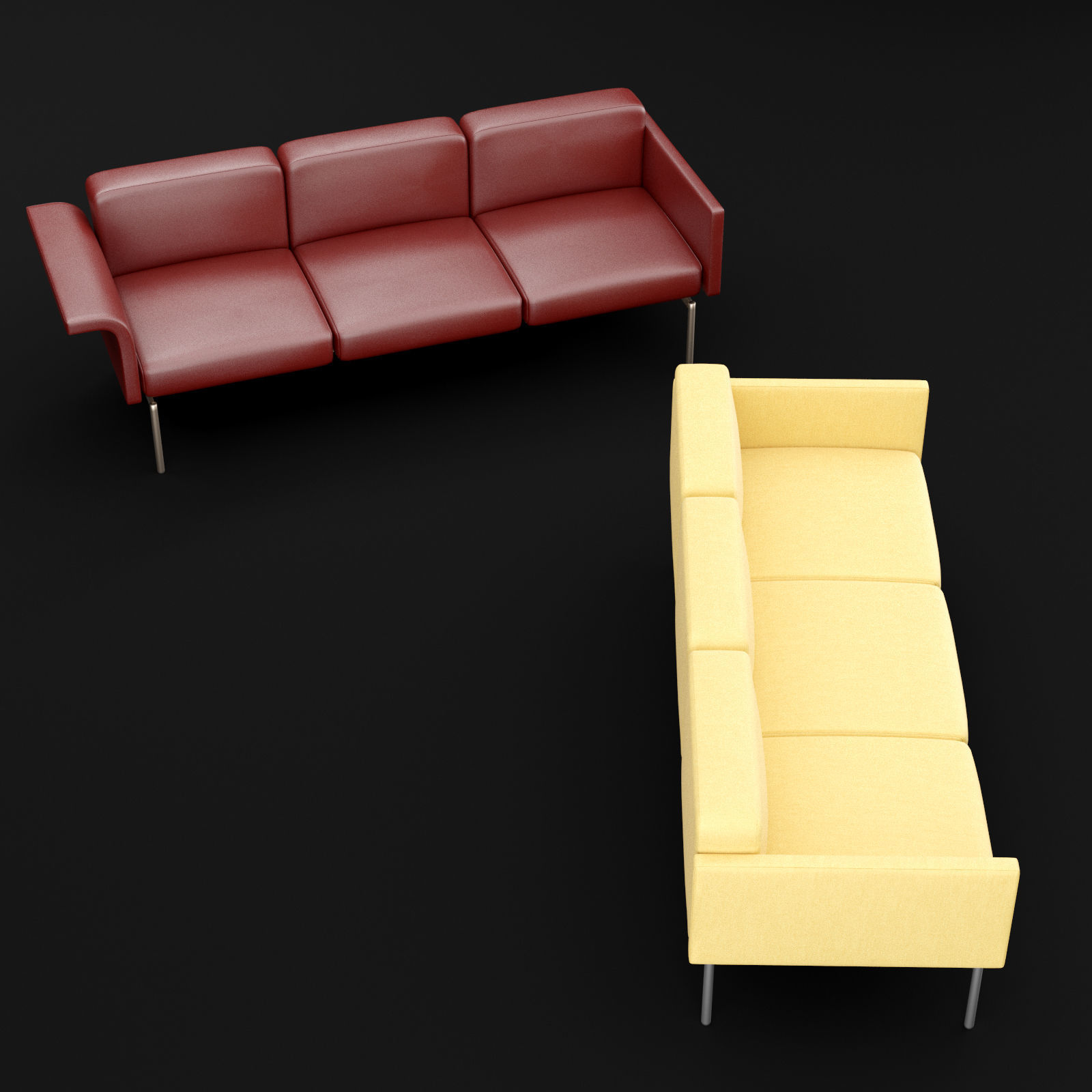 Sofa mabel triple BT design 3D model_4