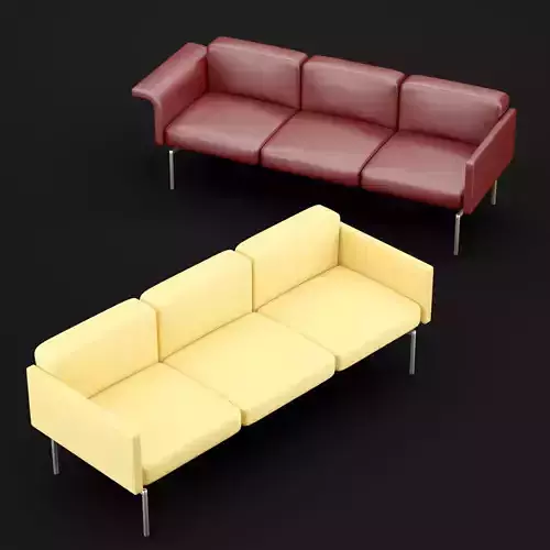 Sofa mabel triple BT design 3D model