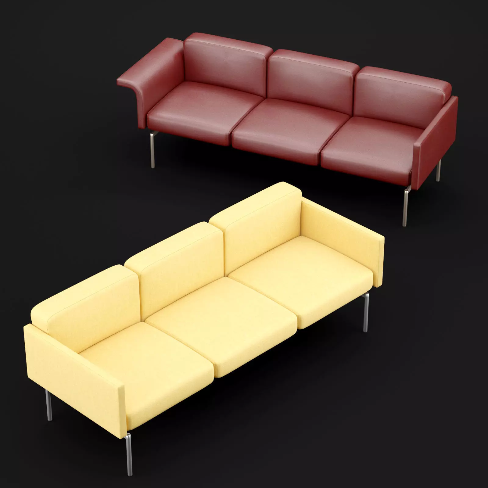 Sofa mabel triple BT design 3D model_0