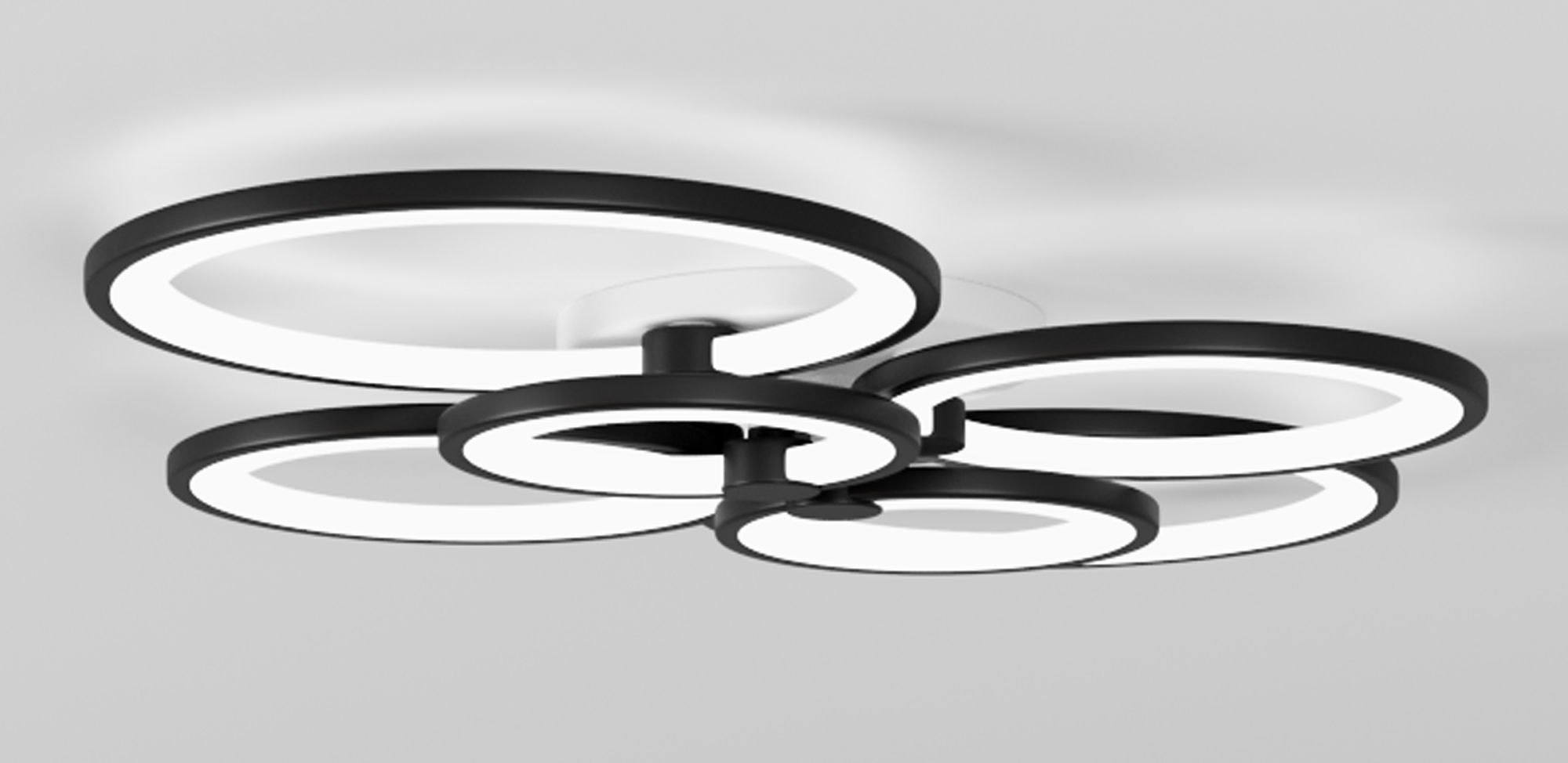Rings led ring ceiling light 3D model_4