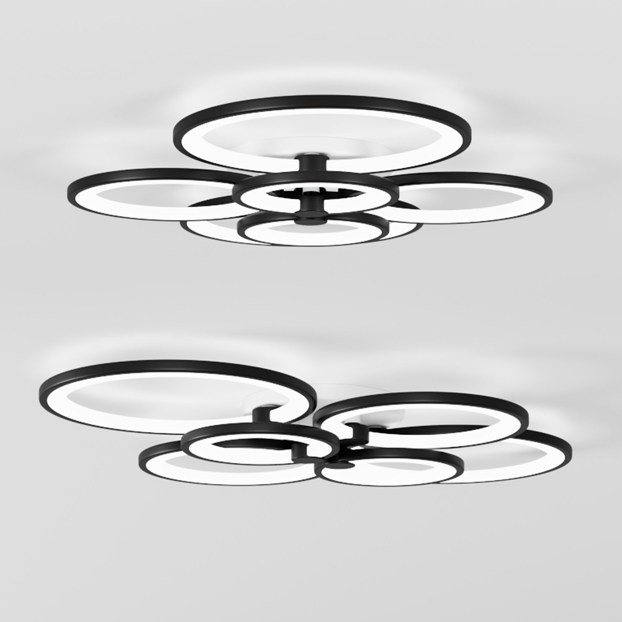 Rings led ring ceiling light 3D model_1
