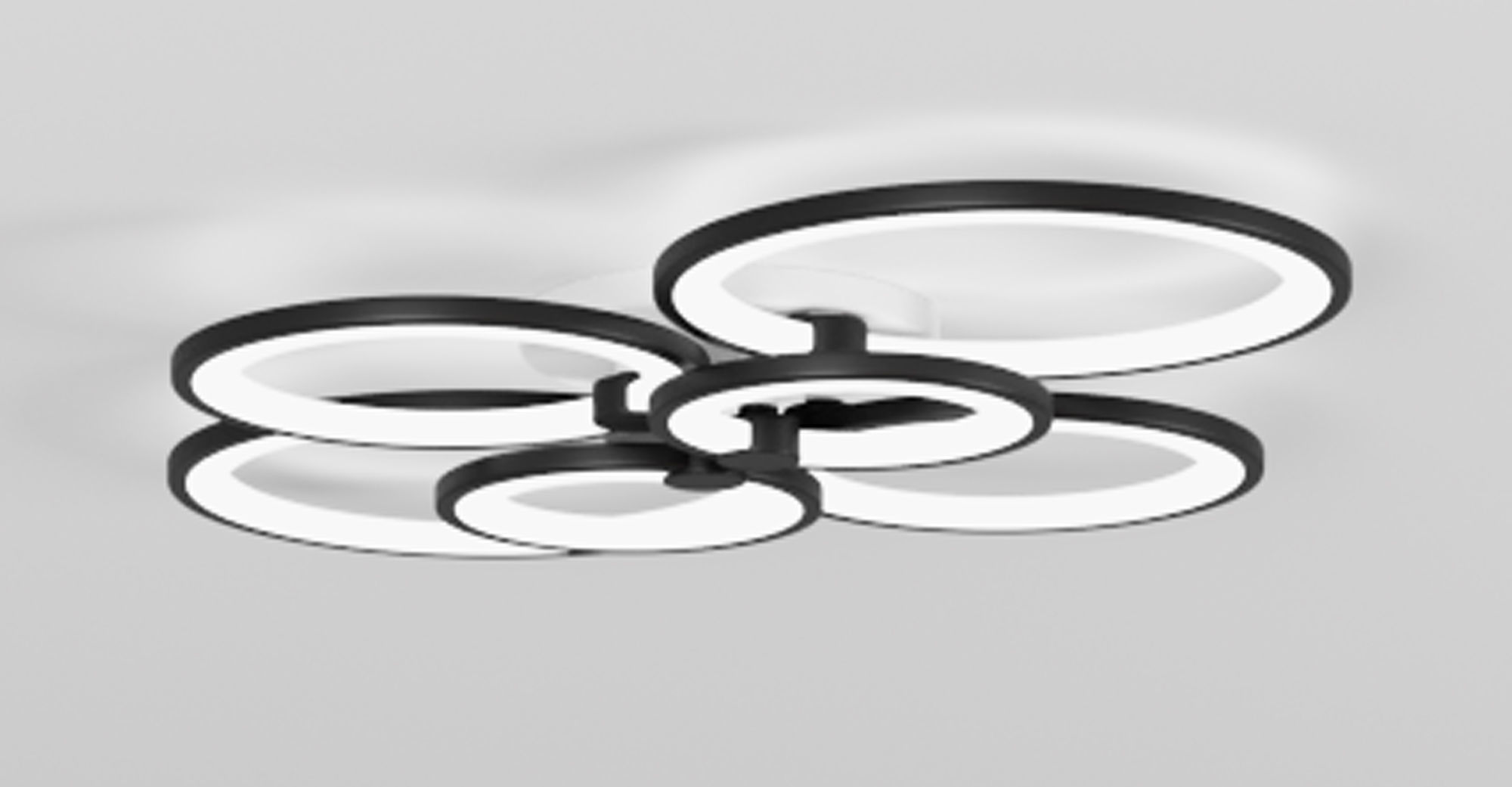 Rings led ring ceiling light 3D model_8