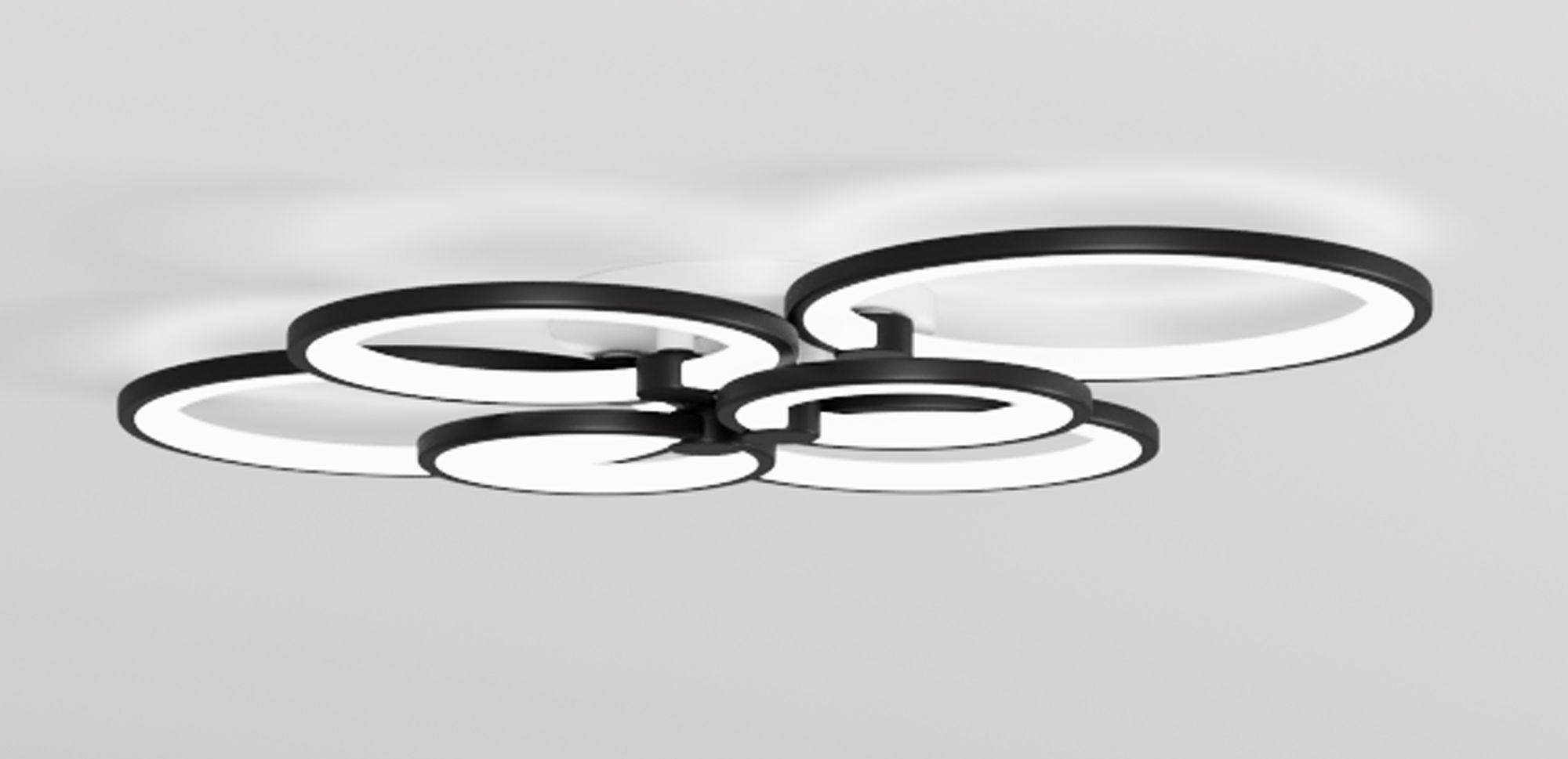 Rings led ring ceiling light 3D model_3