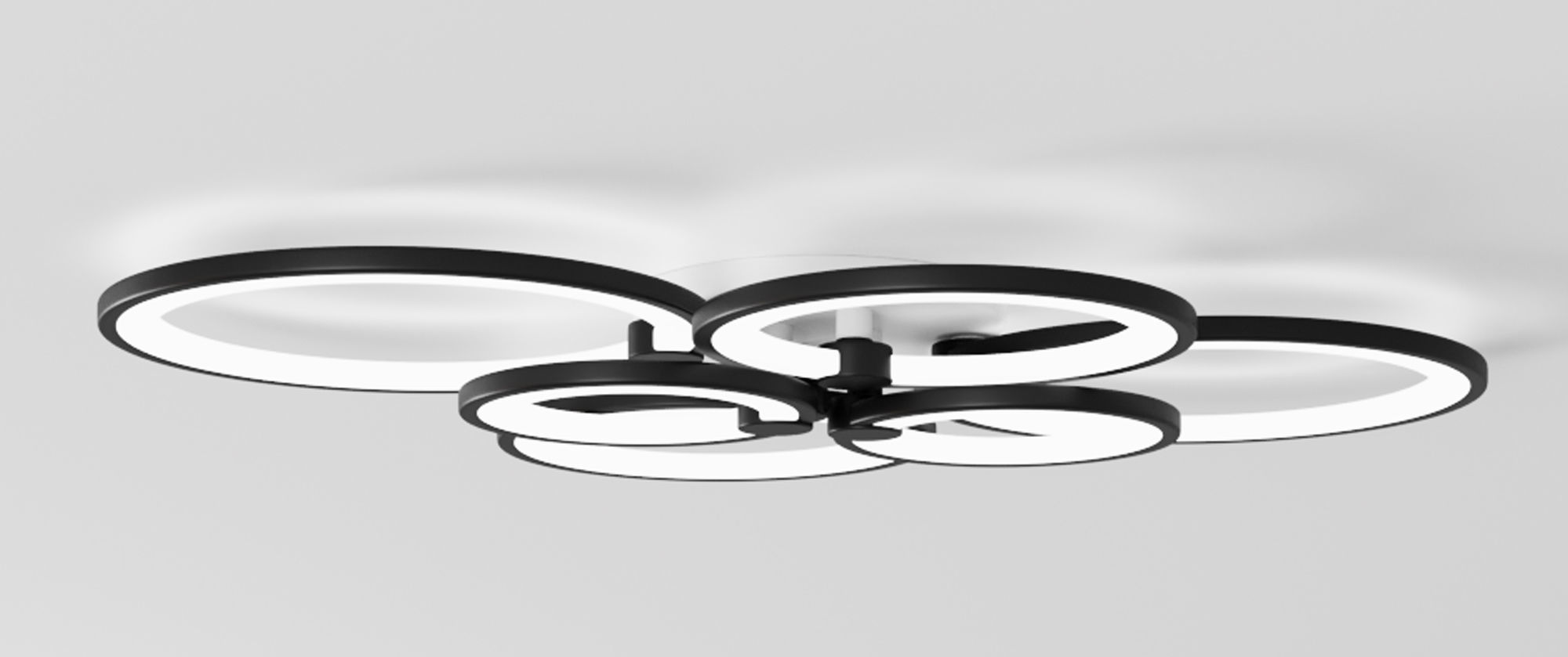 Rings led ring ceiling light 3D model_7