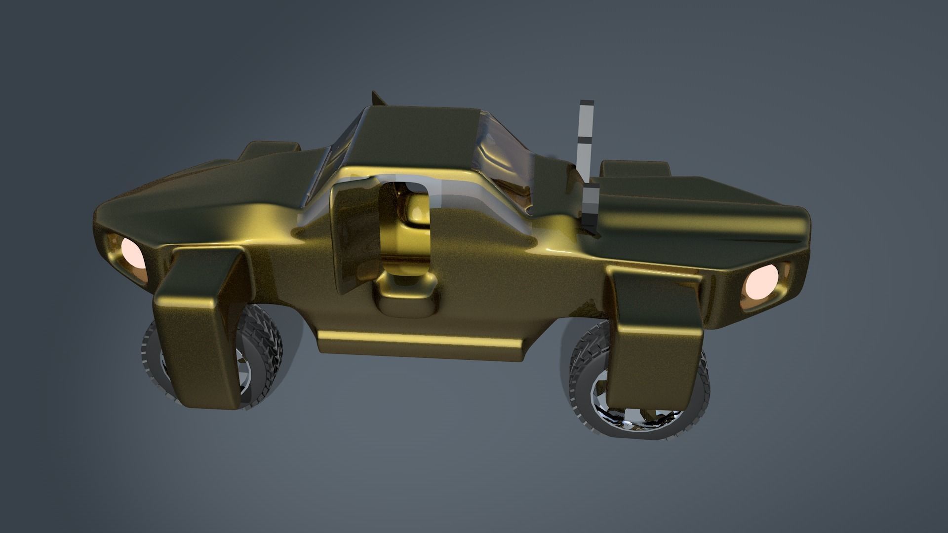 Car For Video Games three Low-poly 3D model_5