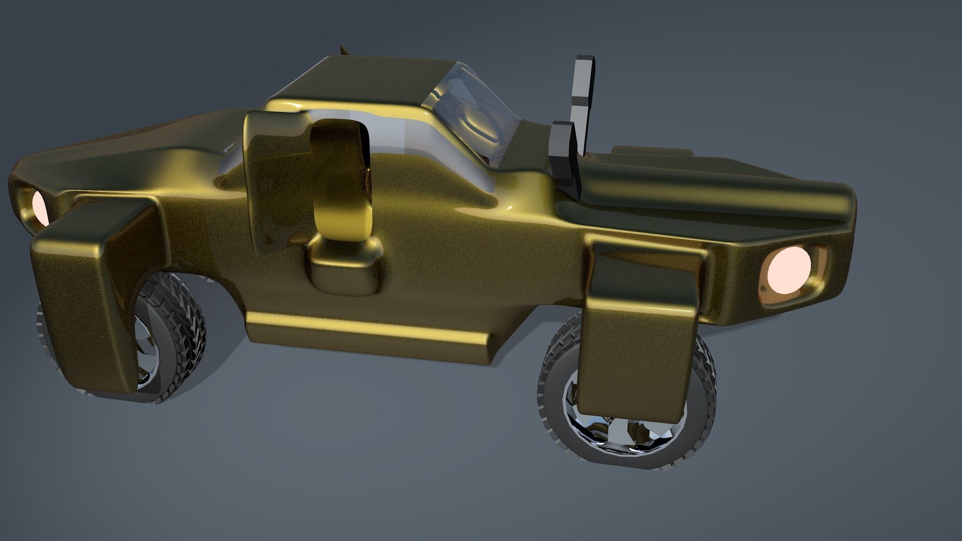 Car For Video Games three Low-poly 3D model_6