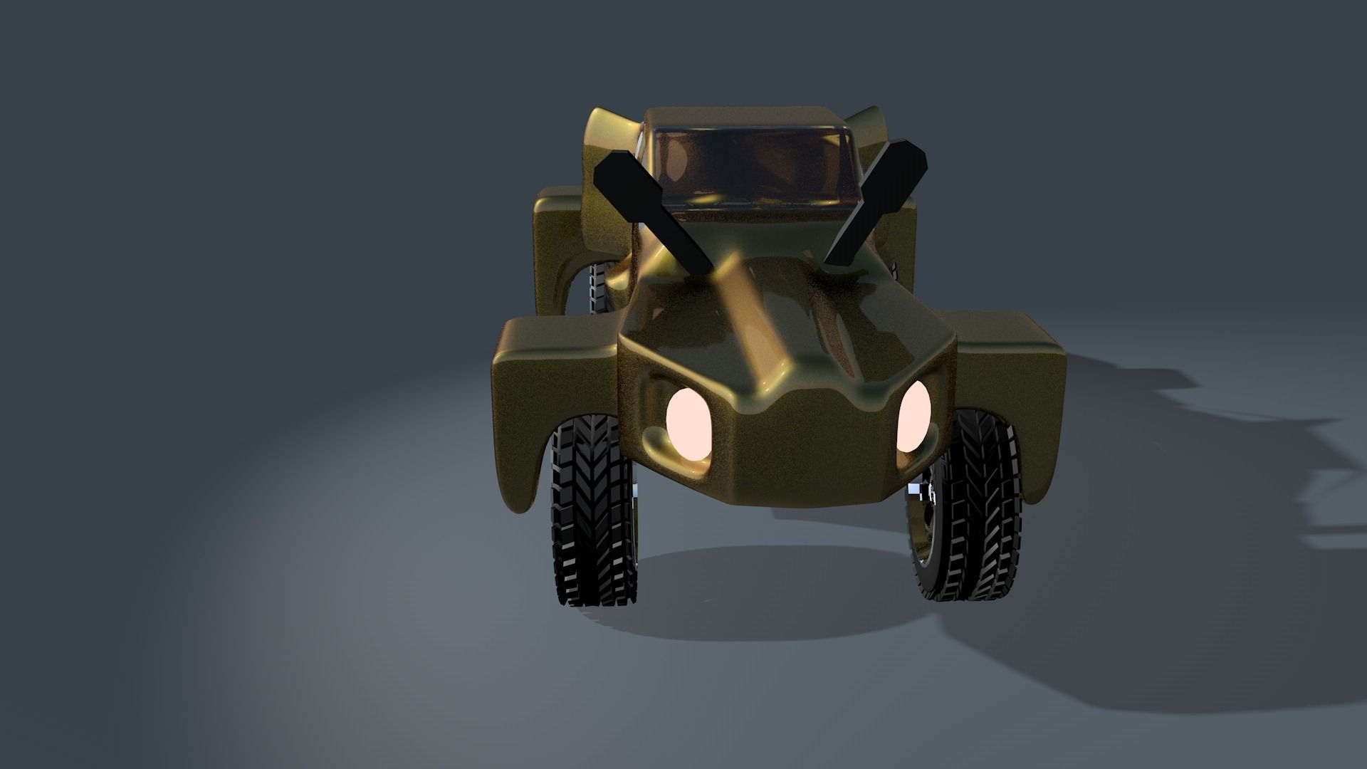 Car For Video Games three Low-poly 3D model_8