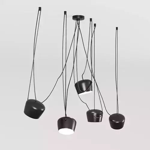 Set-black four pendant lights hanging from ceiling