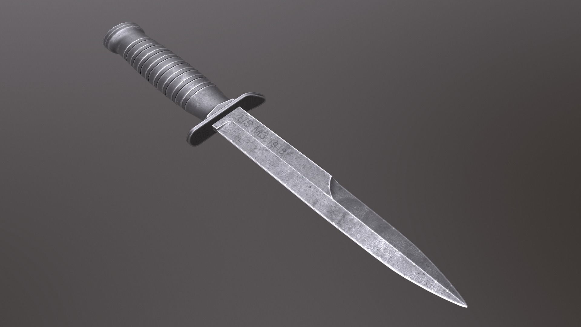 3D model Combat knife M3 VR / AR / lowpoly CGTrader