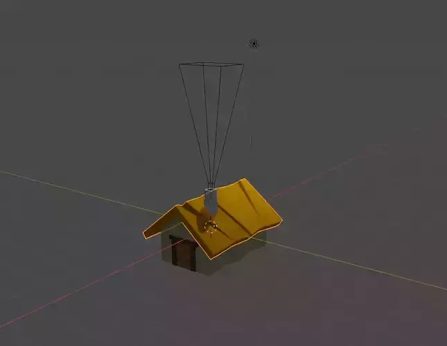 LowPoly House with balloon