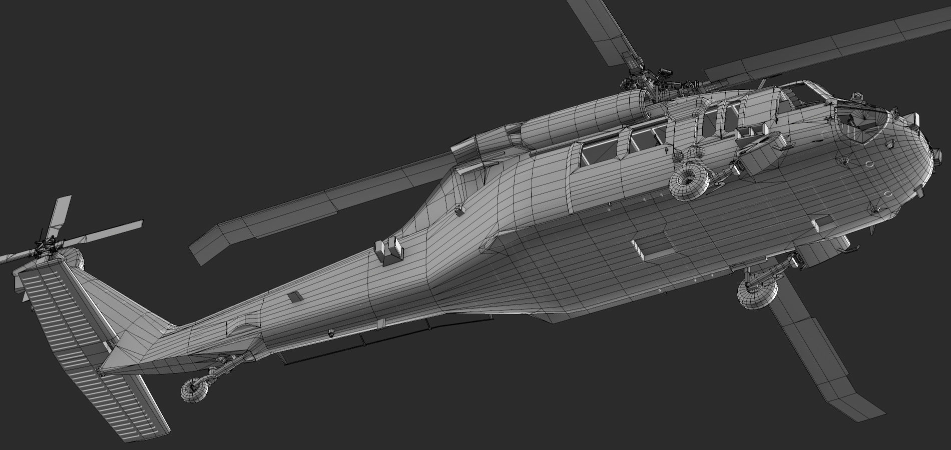 UH-60 YANSHUF Israel Low-poly 3D model_19