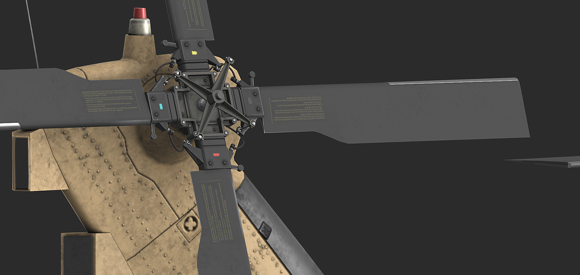 UH-60 YANSHUF Israel Low-poly 3D model_9