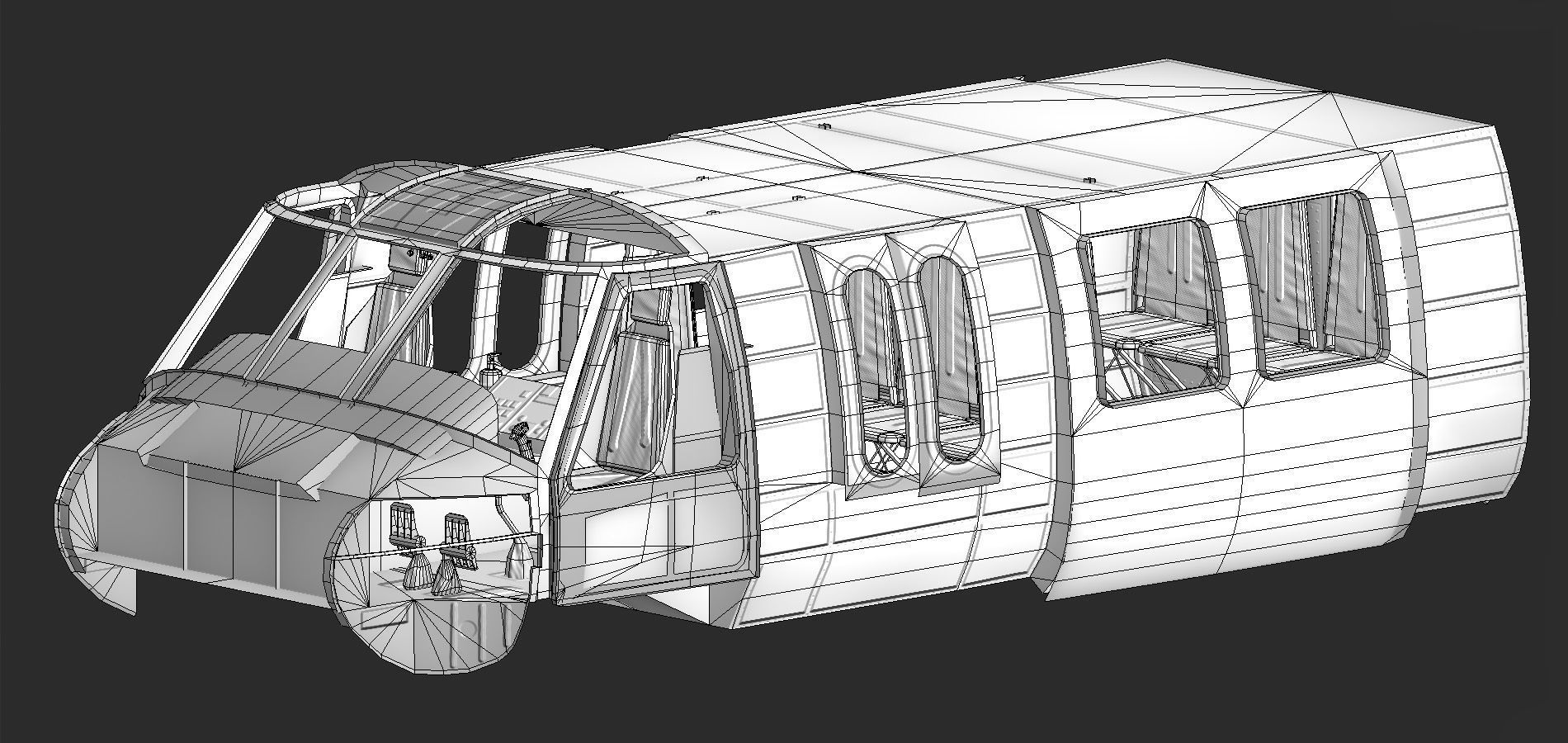 UH-60 YANSHUF Israel Low-poly 3D model_20