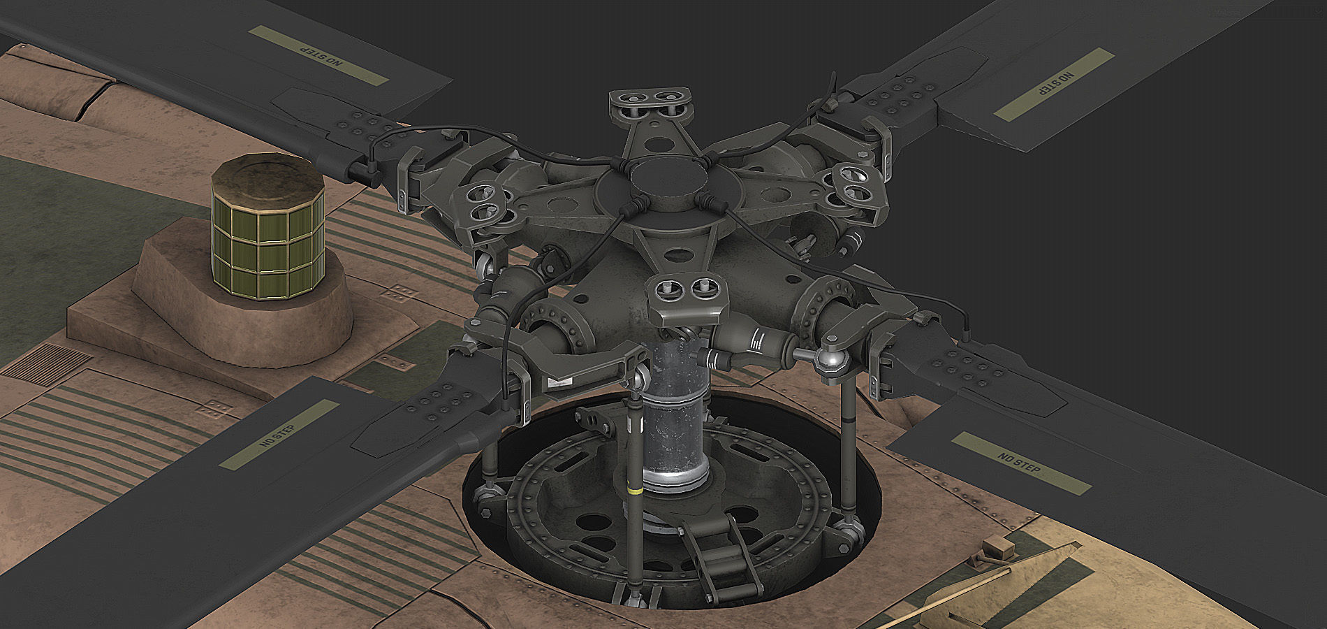 UH-60 YANSHUF Israel Low-poly 3D model_8