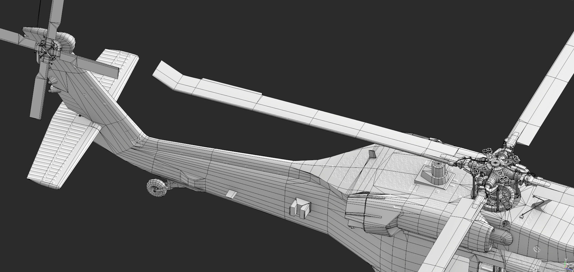 UH-60 YANSHUF Israel Low-poly 3D model_17