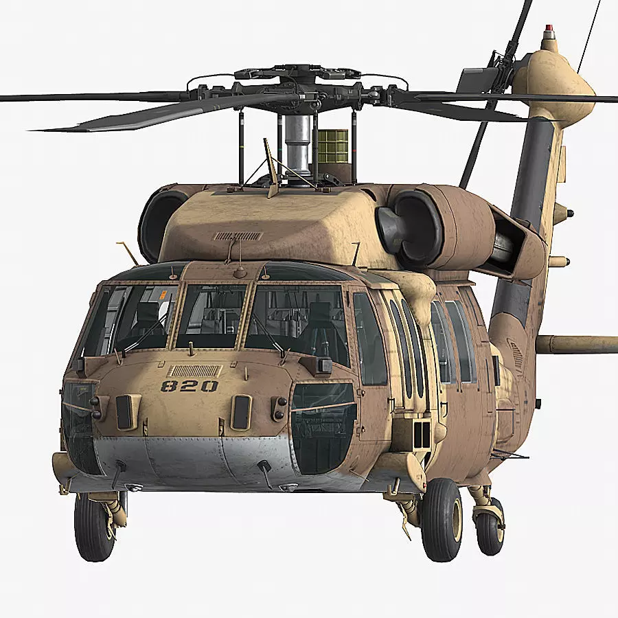 UH-60 YANSHUF Israel Low-poly 3D model_0