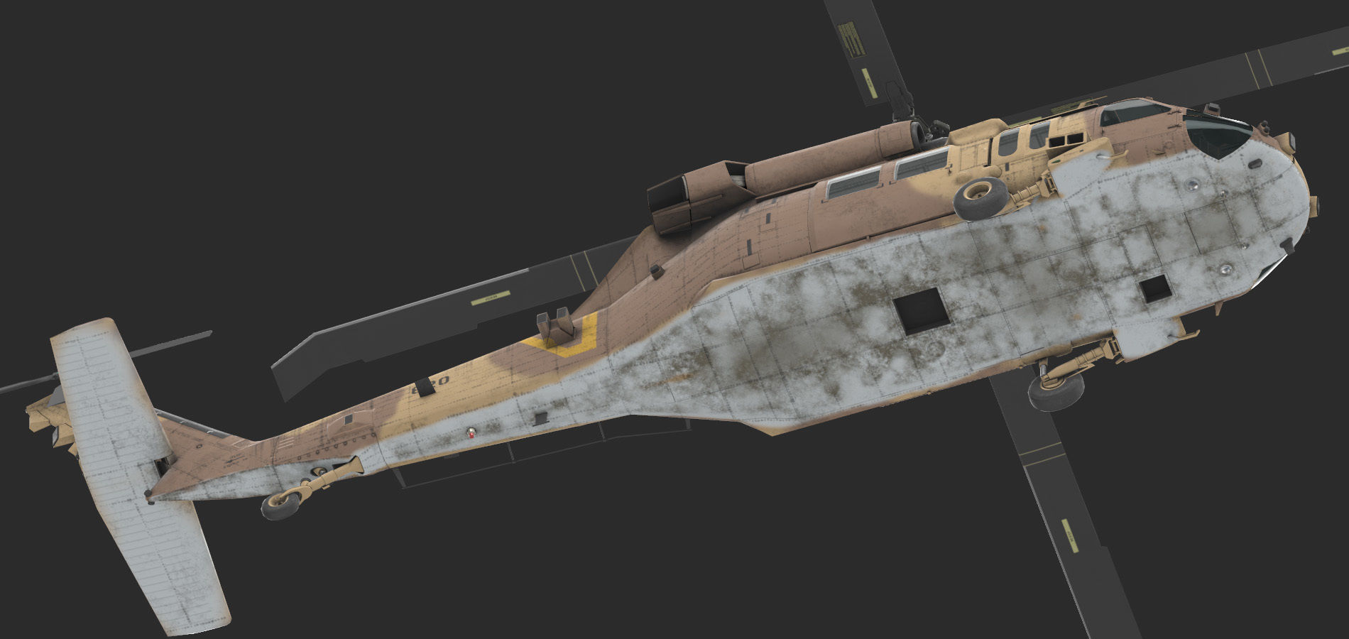 UH-60 YANSHUF Israel Low-poly 3D model_10