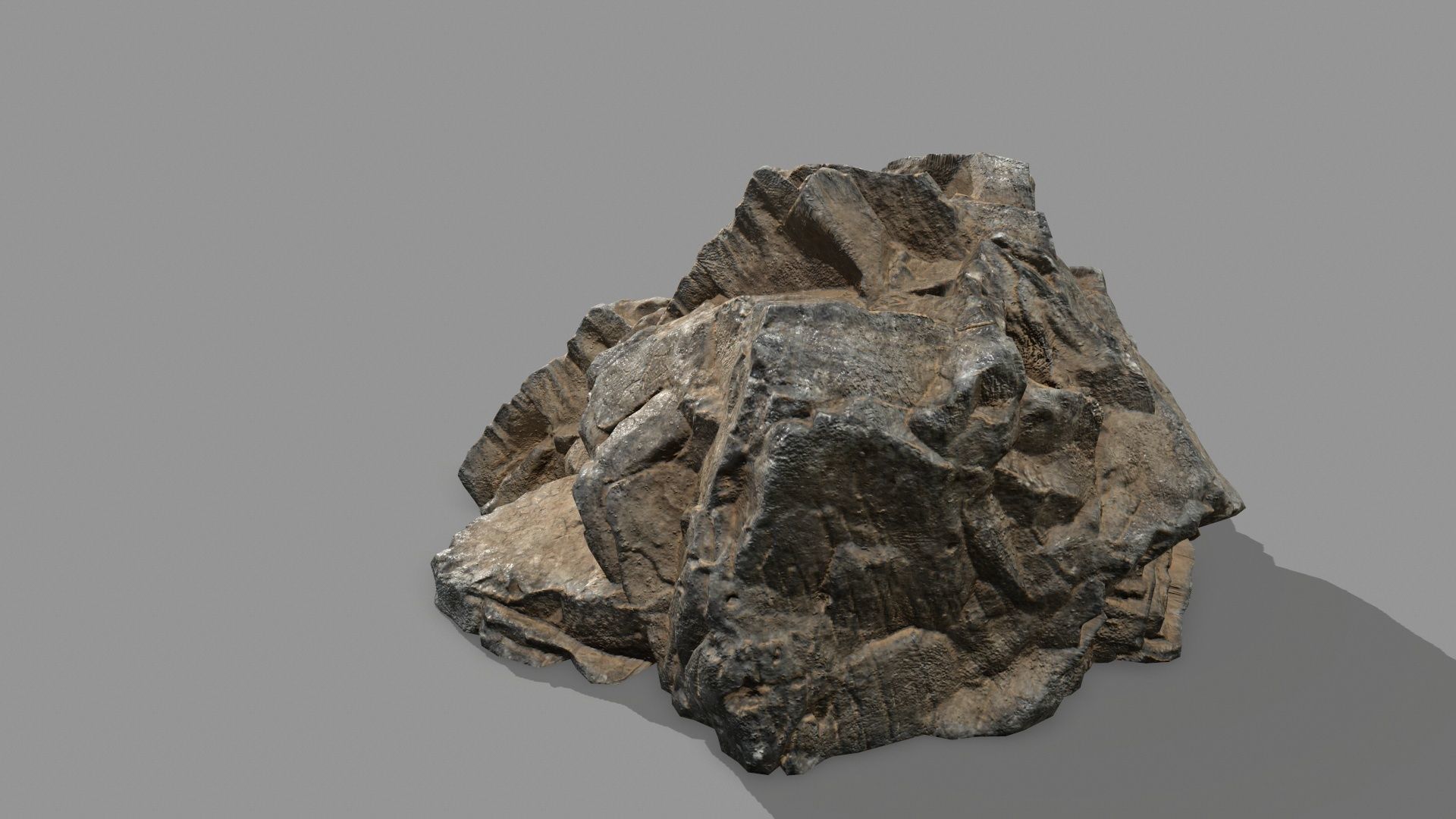 Rock Set Low-poly 3D model_8