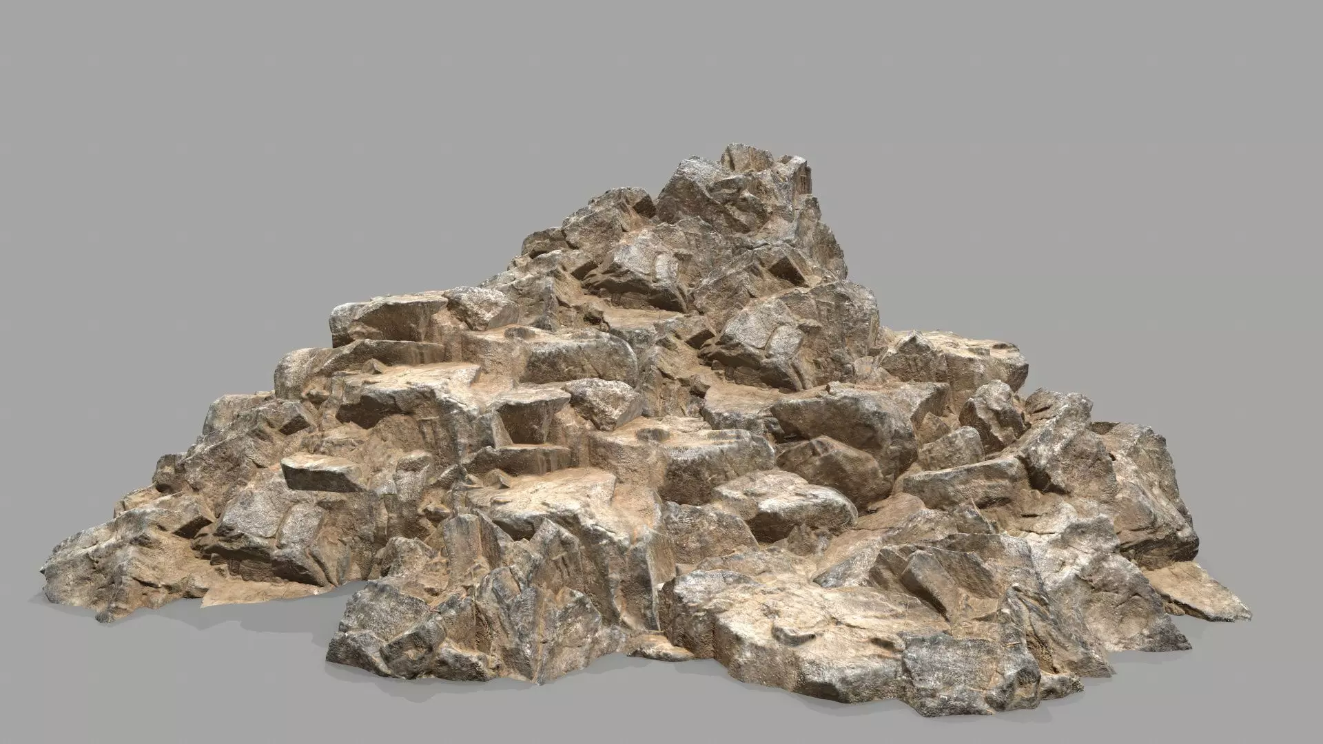 Rock Set Low-poly 3D model_0