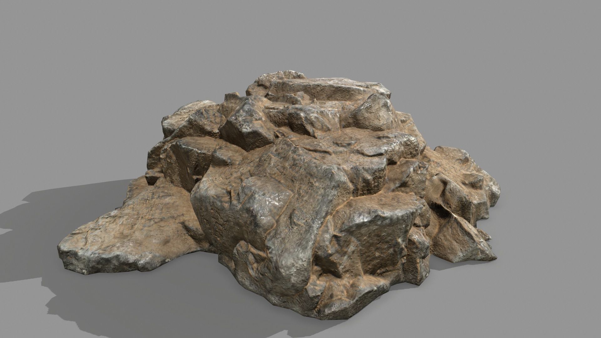 Rock Set Low-poly 3D model_5