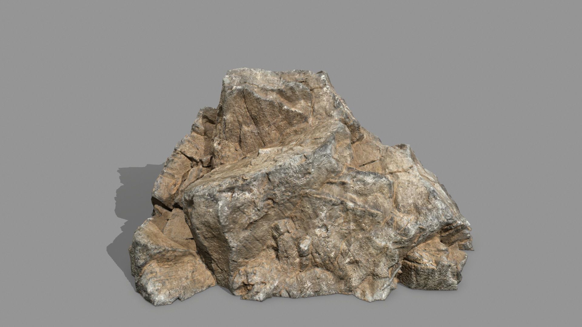 Rock Set Low-poly 3D model_11