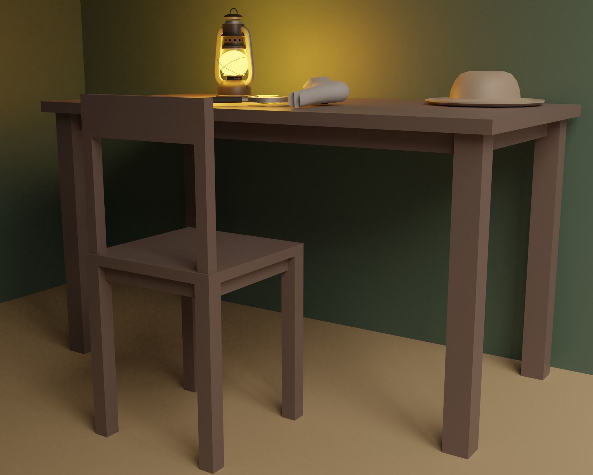 Archaeological site Low-poly 3D model_6