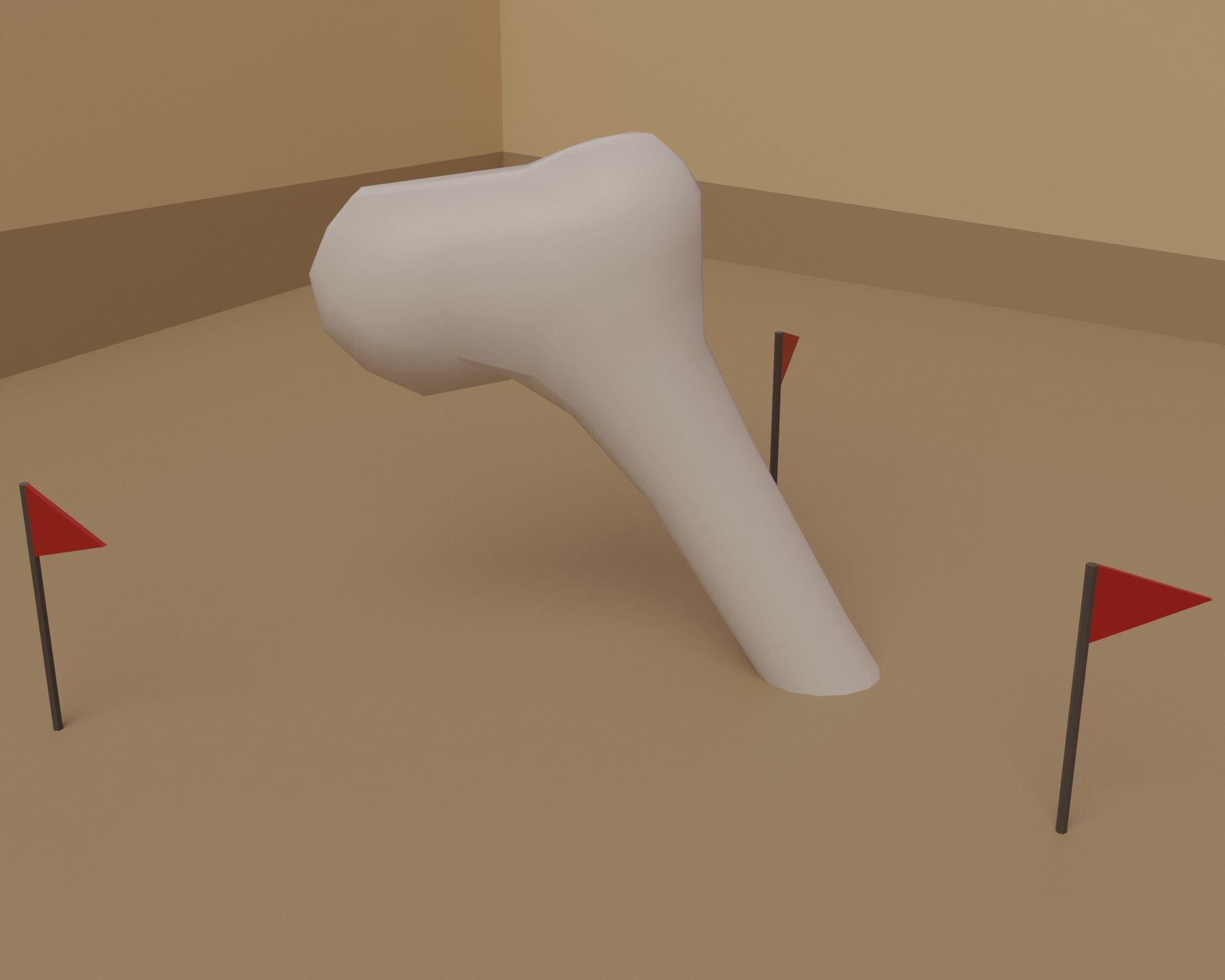 Archaeological site Low-poly 3D model_15