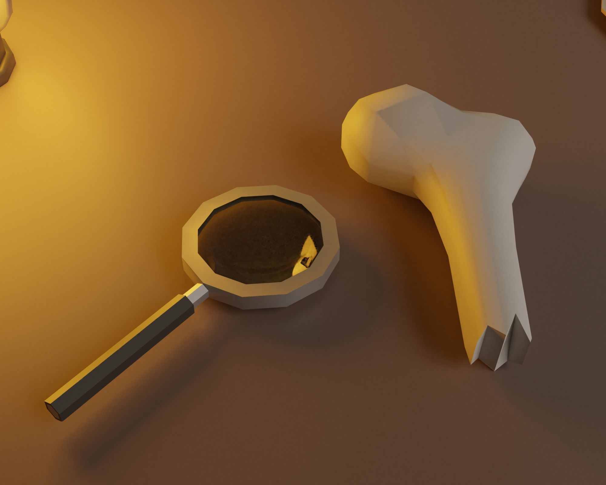 Archaeological site Low-poly 3D model_4