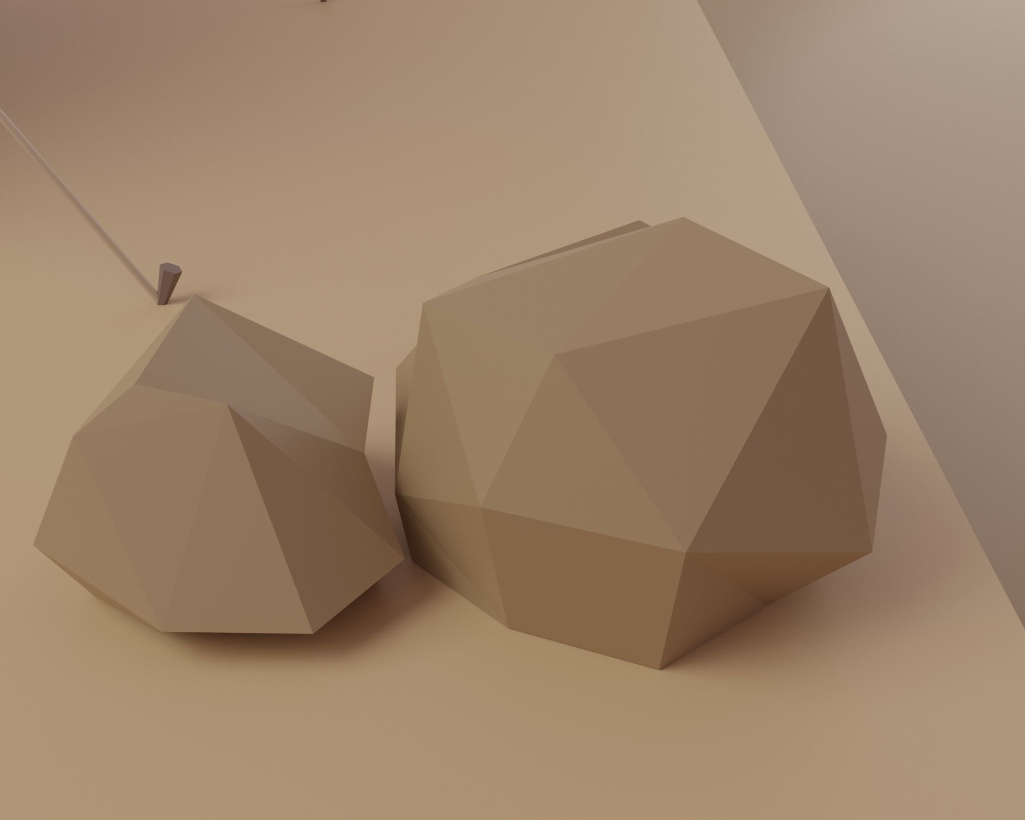 Archaeological site Low-poly 3D model_11