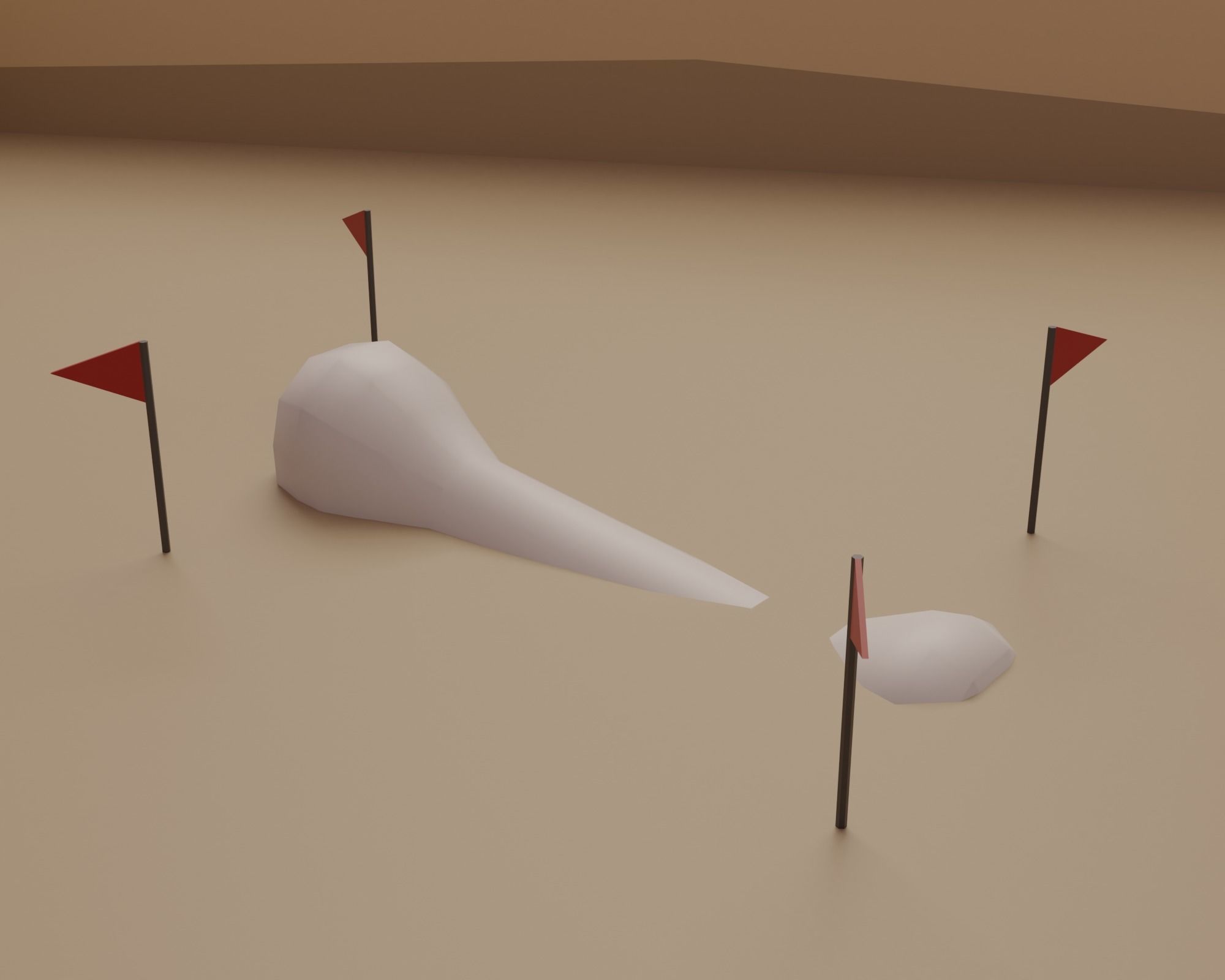 Archaeological site Low-poly 3D model_16