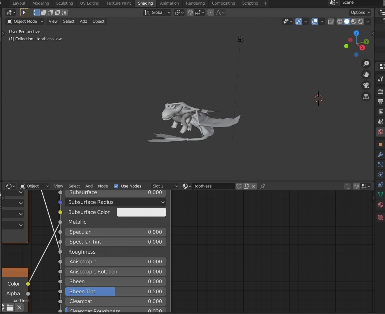 Toothless how to train your dragon Low-poly 3D model_4