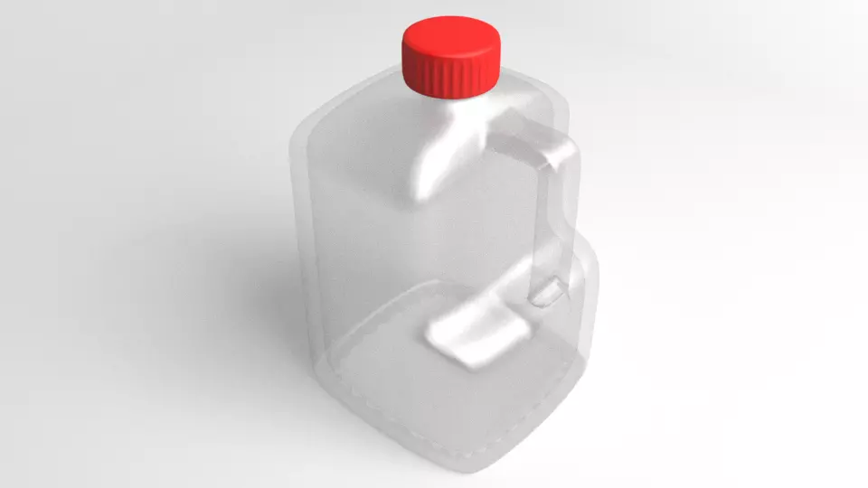 Bottle Water 33 oz with Handle 3D model_0