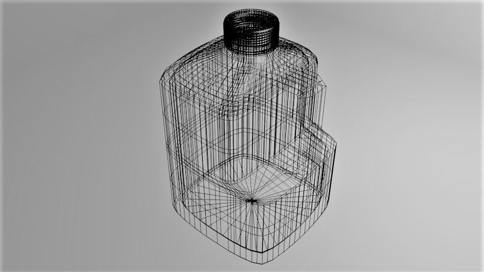 Bottle Water 33 oz with Handle 3D model_5