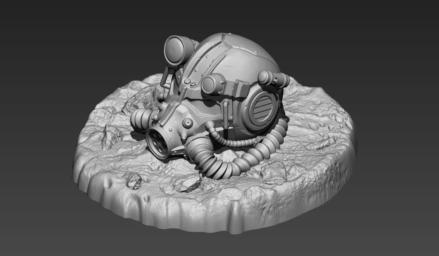 Fallout Helmet Scene 3D print model_8