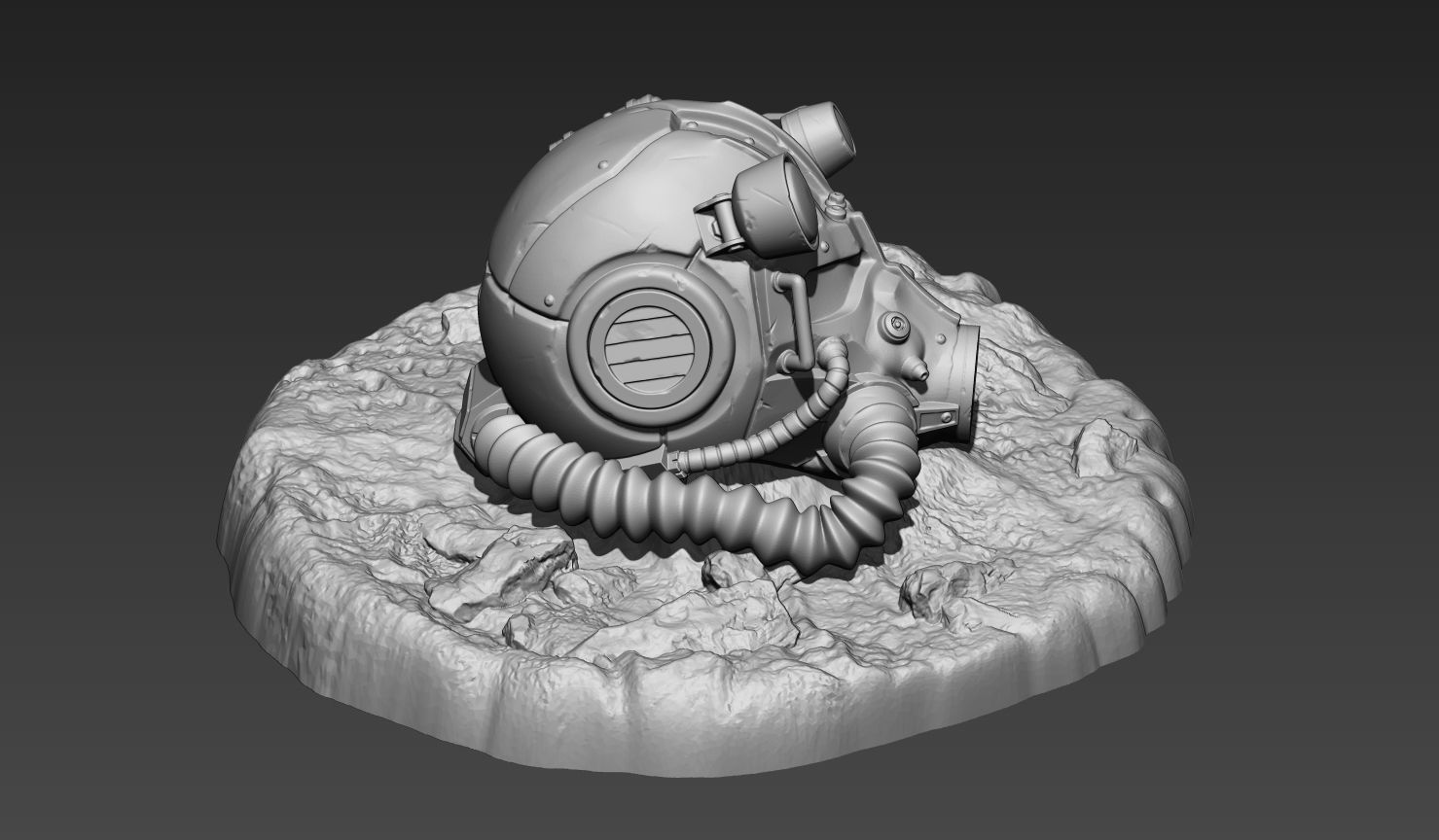 Fallout Helmet Scene 3D print model_10