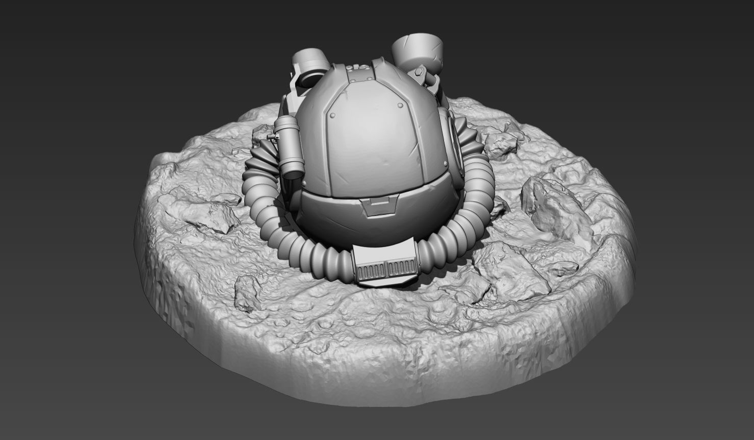 Fallout Helmet Scene 3D print model_9