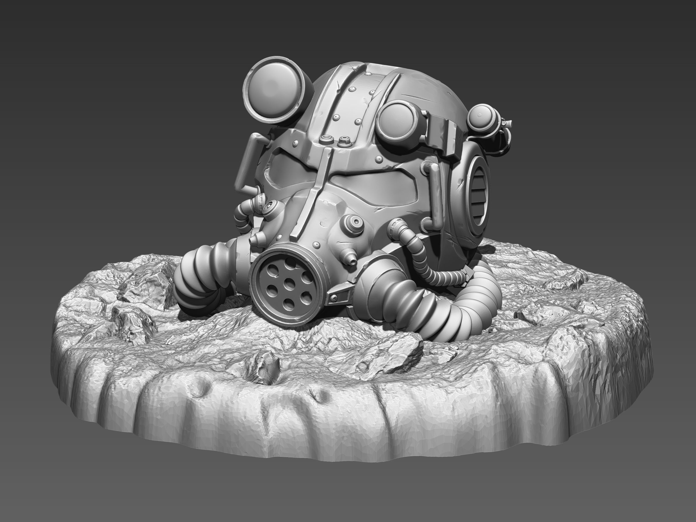 Fallout Helmet Scene 3D print model_2