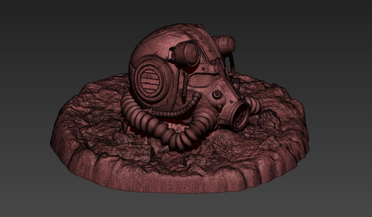 Fallout Helmet Scene 3D print model_11