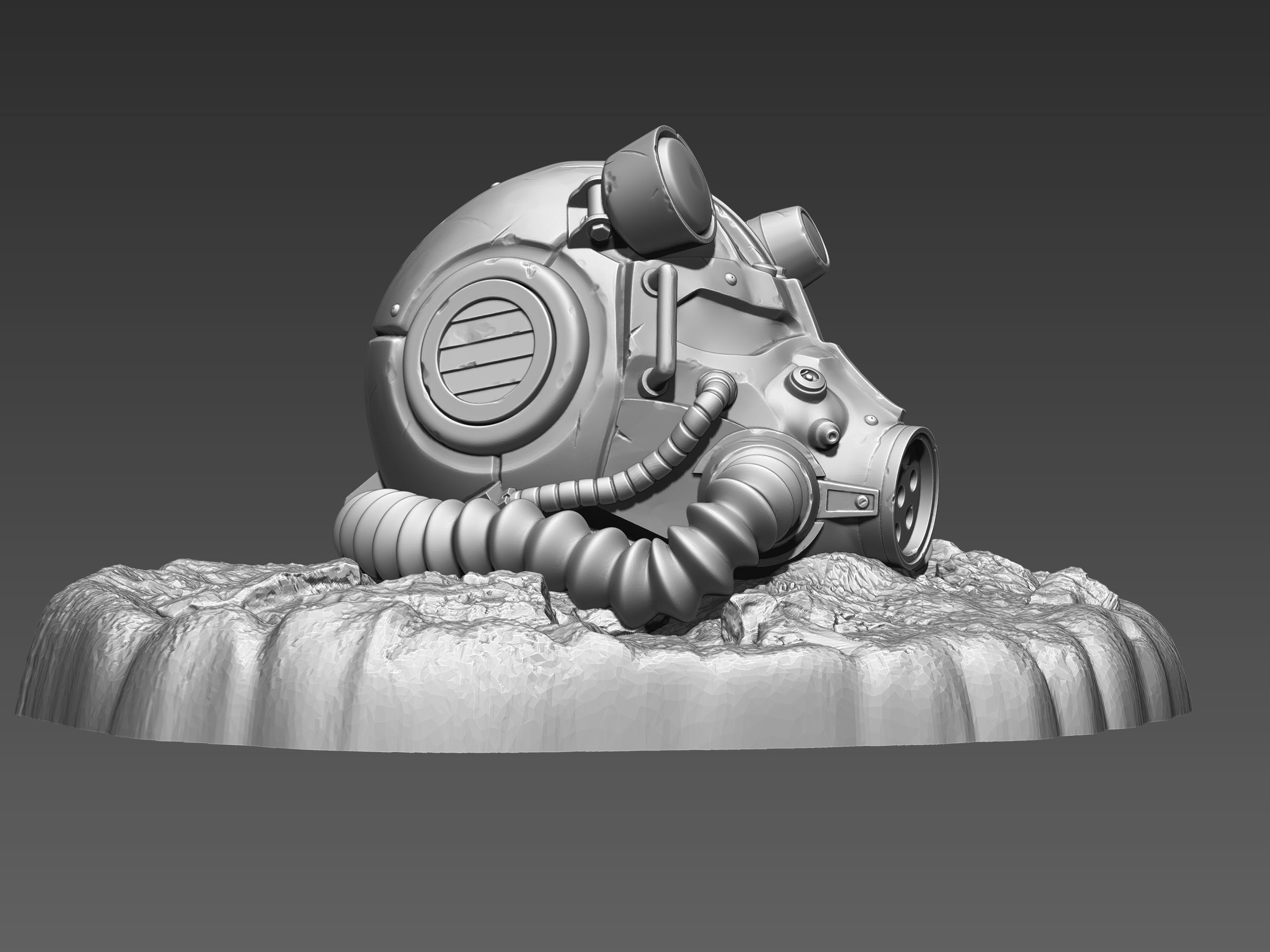 Fallout Helmet Scene 3D print model_4