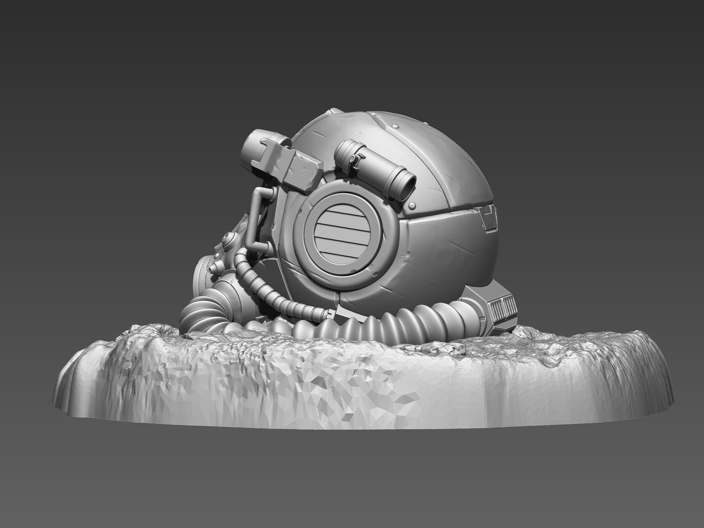 Fallout Helmet Scene 3D print model_6