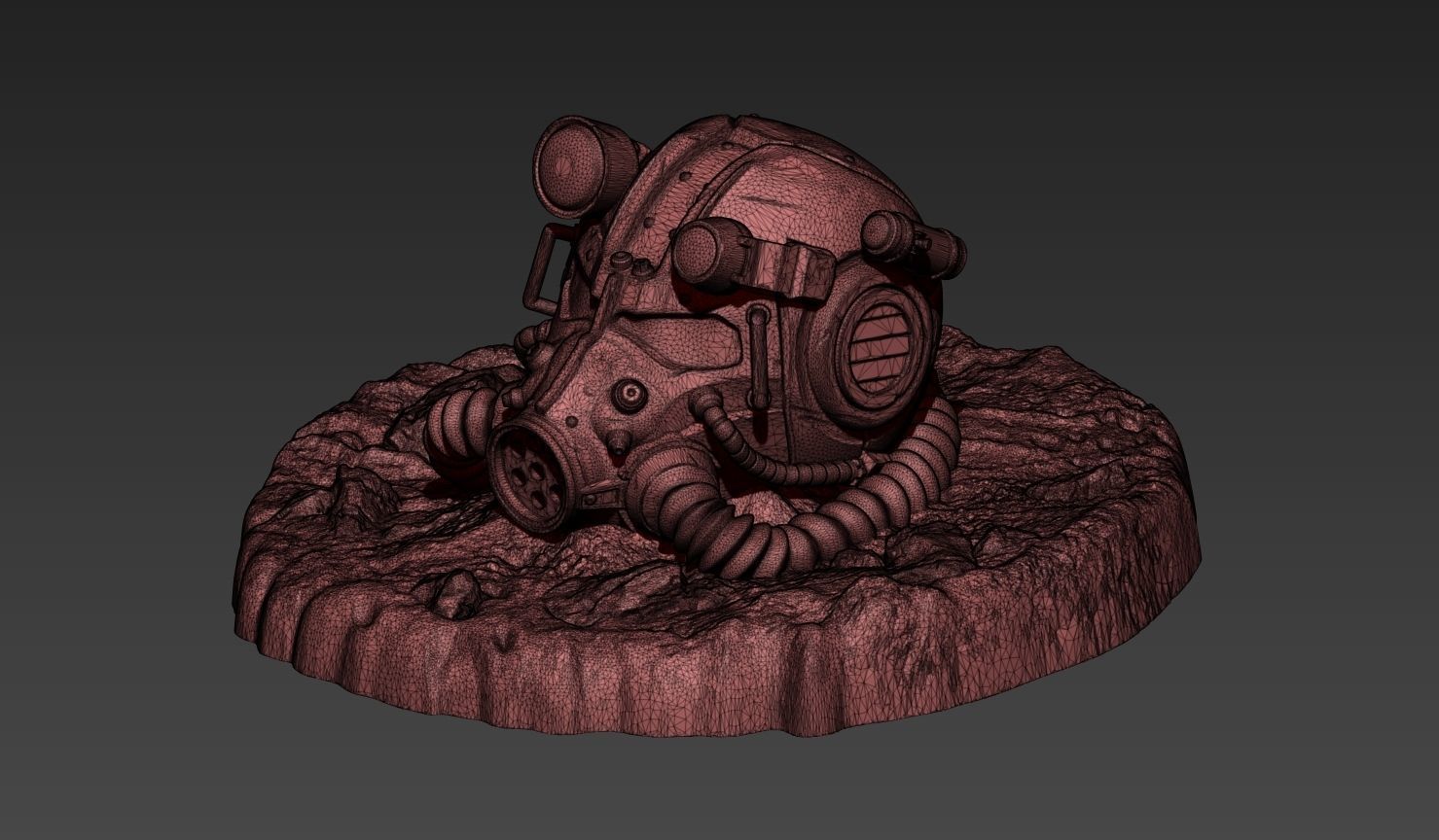 Fallout Helmet Scene 3D print model_12