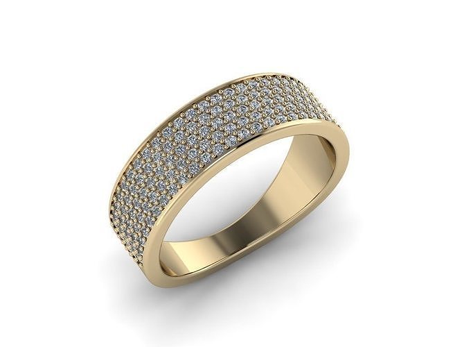 Pave Jewelry Ring 3D print model