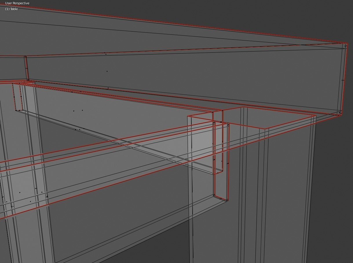 Dining table 3D model_5