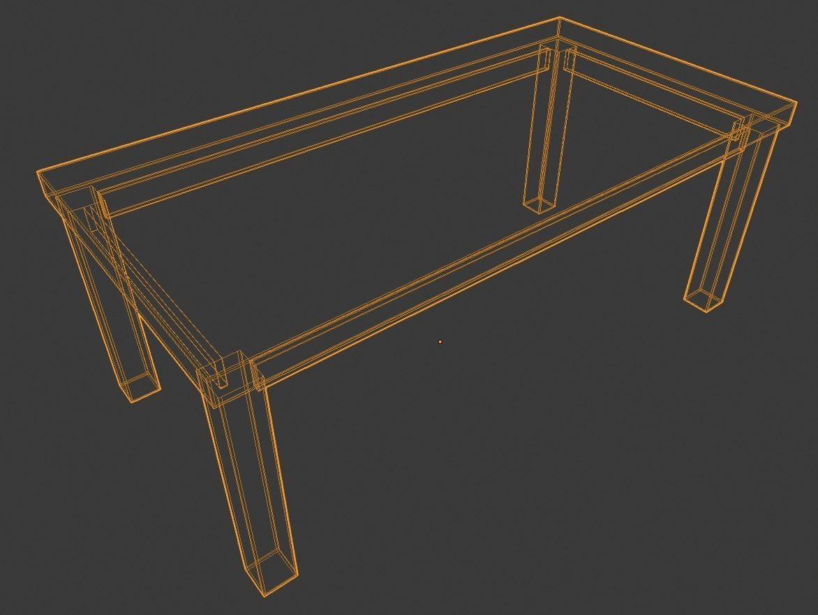 Dining table 3D model_3