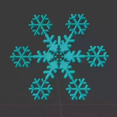 Snowflake Decor  Necklace  Pattern 3 3D print model